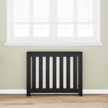 vidaXL Radiatorafdekking Zwart eiken 104 x 20 x 82 cm, Verzenden, Nieuw