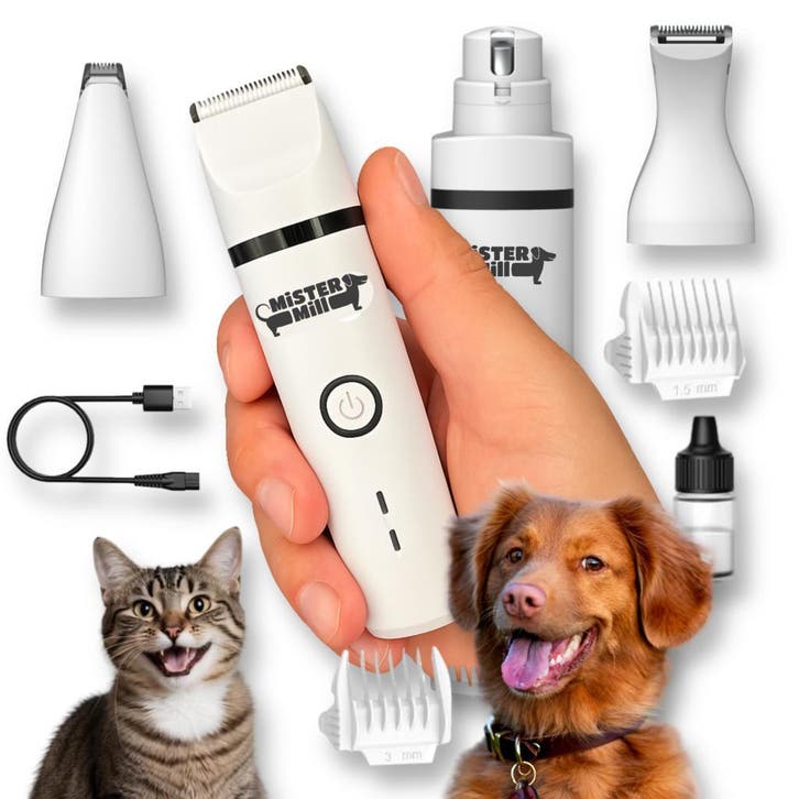 Mister Mill Dierentondeuse 4 in 1 - Elektrische Nagelvijl, Dieren en Toebehoren, Honden-accessoires, Nieuw, Verzenden