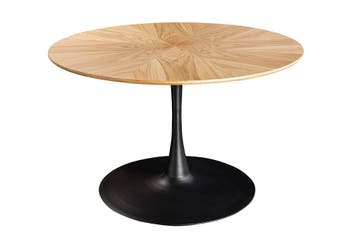 Eettafel ATELIER 120 cm rond, natuurlijke eikenhoutlook met, Huis en Inrichting, Tafels | Eettafels, Ophalen of Verzenden, Nieuw