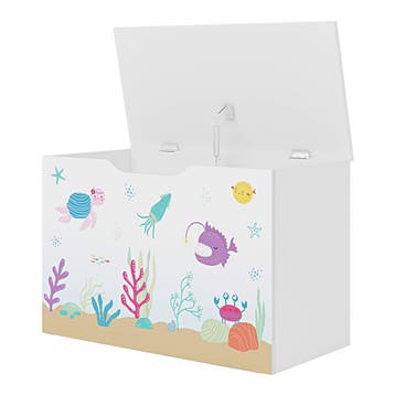 [en.casa] Doos voor speelgoed Oleiros 40x60x30 cm oceaan mot, Verzenden, Nieuw
