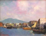 Ezelino Briante (1901 – 1971) - Borgo marinaro nel golfo di