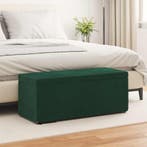 vidaXL Kruk Donkergroen 101 x 41 x 40 cm Velvet en, Verzenden, Nieuw