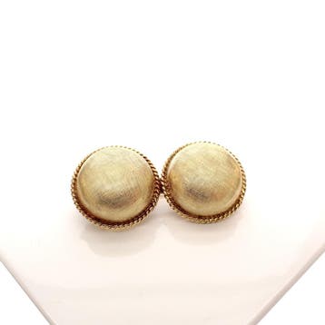 Antiek gouden broche van twee knopen, Ophalen of Verzenden, Gebruikt, Goud, Goud