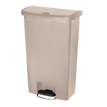 Rubbermaid Slim Jim Front Step pedaalemmer 68L beige, Verzenden, Nieuw