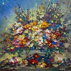 Janusz Kik (1956) - Bouquet 293, Antiek en Kunst, Kunst | Schilderijen | Klassiek