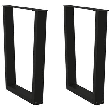 vidaXL Eettafelpoten 2 st V-vormig 60x(72-73,3) cm staal, Verzenden, Nieuw