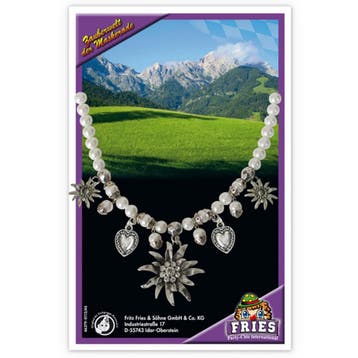 Tiroler ketting ddelweiss met kralen - Sieraden, Ophalen of Verzenden, Nieuw