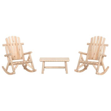 vidaXL 3-delige Loungeset massief vurenhout, Verzenden, Nieuw, Hout, Loungeset