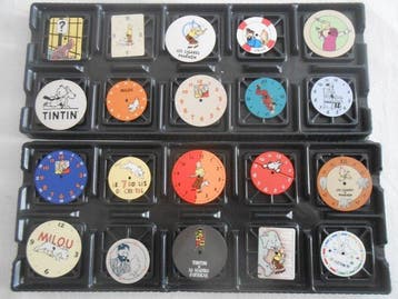 Tintin - 20 horlogewijzerplaten - 1990, Boeken, Nieuw