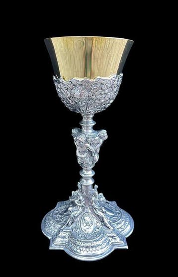Kelk - Messing, Verguld, Verzilverd - 25 cm