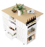 Keukentrolley met Uitschuifblad, Lade en Deuren – 110 cm, Verzenden, Nieuw