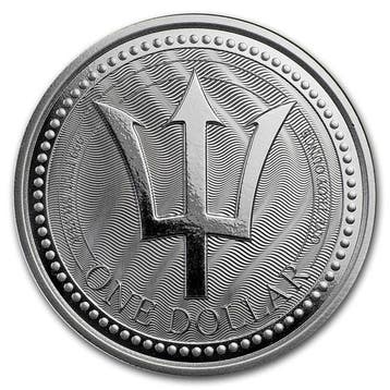 Barbados Trident 1 oz 2017 (30.000 oplage), Verzenden, Midden-Amerika, Losse munt, Zilver