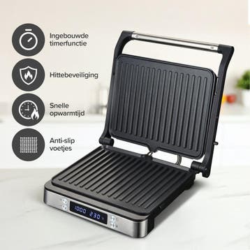 Contactgrill - Tosti apparaat - Tosti ijzer - Grill apparaat, Verzenden, Zo goed als nieuw
