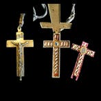 sculptuur, Großes Reliquienkreuz, Pectoralis - 9 cm -