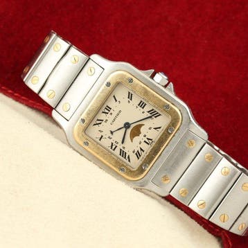 Cartier - Santos Galbée - Moon Phase 119901 - Heren -, Nieuw