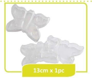 Vlinder kunststof transparant deelbaar Clear 13 cm, Ophalen of Verzenden, Nieuw