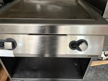 Gasbakplaat zanussi met opbergruimte, Zakelijke goederen, Horeca | Keukenapparatuur, Ophalen of Verzenden, Gebruikt