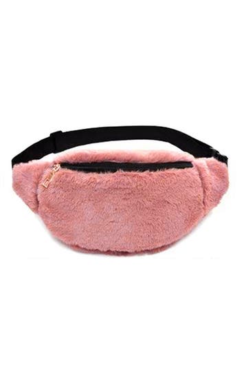 KIMU® Heuptasje Roze Nepbont Zachte Heuptas Teddy Fanny Pack, Ophalen of Verzenden, Nieuw, Roze, Overige typen