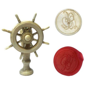 Exquisite Antique Maritime-Themed Desk Seal with Integrated