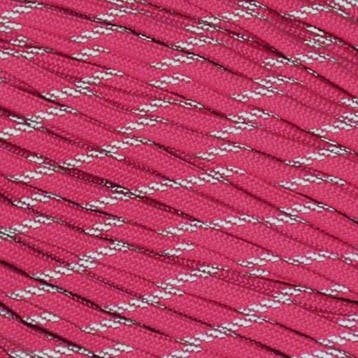 Rol 100 meter - Tracers Roze Paracord 550 - #24, Ophalen of Verzenden, Nieuw, Draad