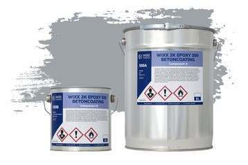Wixx 2K Epoxy 550 Betonverf RAL 7040 | Venstergrijs 10L, Doe-het-zelf en Verbouw, Verf, Beits en Lak, Nieuw, Verf, Grijs, Verzenden