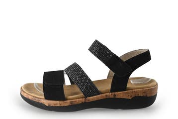 Remonte Sandalen in maat 38 Zwart, Verzenden, Zwart, Remonte, Sandalen of Muiltjes