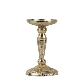 kandelaar gehamerd champagne goud 16,5x10cm, Verzenden, Nieuw