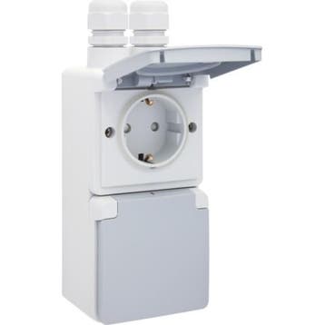 Spuitwaterdicht dubbel verticaal stopcontact 16 A/250VC met, Auto-onderdelen, Ophalen of Verzenden, Nieuw
