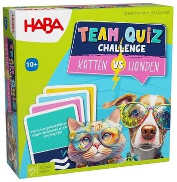 Team Quiz Challenge - Katten versus Honden | Haba -, Hobby en Vrije tijd, Verzenden, Nieuw