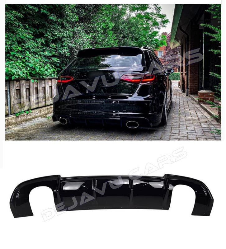 RS3 Look Diffuser voor Audi A3 8V S line & S3, Auto diversen, Tuning en Styling, Ophalen of Verzenden