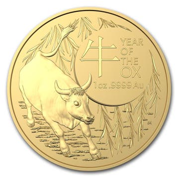 Gouden Ox 1 oz 2021 RAM (5.000 oplage), Verzenden, Losse munt, Goud
