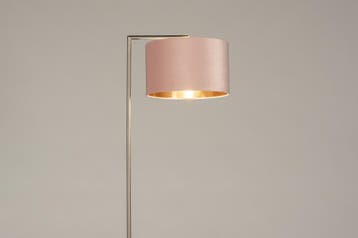 Rietveld Vloerlampen - Staalgrijs, Koper, Roze - Staal, Stof, Verzenden, Nieuw