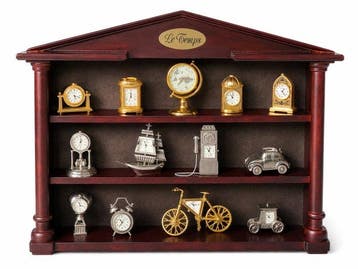 Tafel/bureauklokken (14) - Le temps - - Verguld messing -