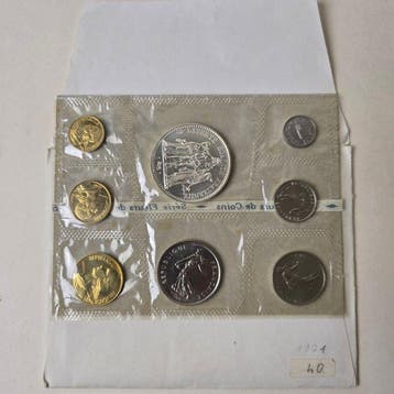 Frankrijk. Jaarset 1971 Série Fleurs de Coins (Zonder