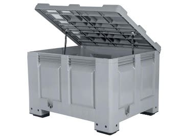 Palletbox BIG BOX - 1200 x 1000 x H 800 mm - met deksel -, Ophalen of Verzenden, Nieuw