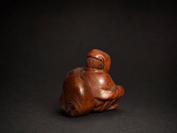 Netsuke houten doos - Japan - Meiji periode (1868-1912), Antiek en Kunst