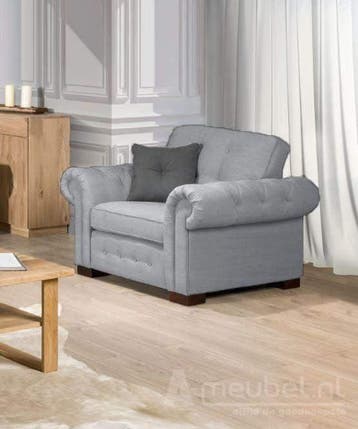 Fauteuil Groenveld - fauteuils - Zilver, Nieuw, Stof