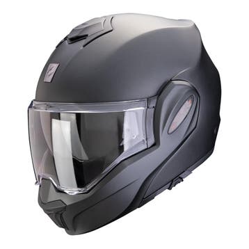 Scorpion Exo-Tech Evo Pro Solid Matt Pearl Zwart Systeemhelm, Systeemhelm, XXL, Nieuw met kaartje, Overige merken