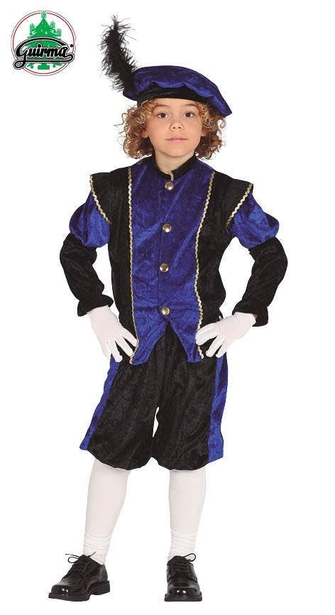 Pietenpak Kinderen Barca Blauw - 3-4 jaar, Diversen, Sinterklaas, Verzenden
