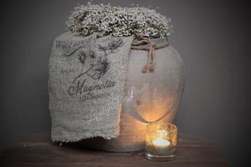 Shabby linnen doek Magnolia tak, Huis en Inrichting, Ophalen of Verzenden, Nieuw