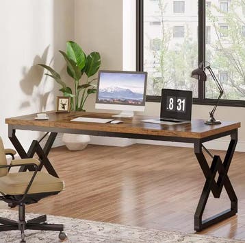 Directiebureau 160cm – Stevig Houten Tafelblad en Desk Frame, Verzenden, Nieuw