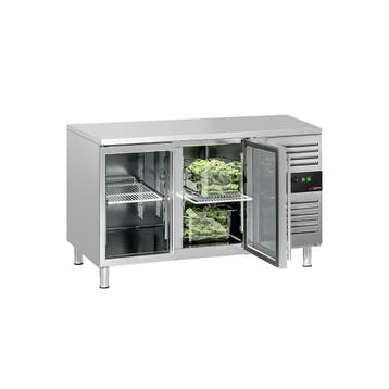 GGM Gastro | Koelwerkbank ECO - 1360x700mm - 282 liter - met, Verzenden, Nieuw in verpakking, RVS Meubilair