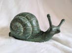 sculptuur, snail - 18 cm - Gepatineerd brons