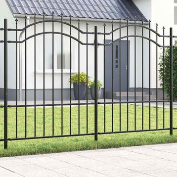 vidaXL Tuinhek WOERDEN 240 x 190 cm Poedergecoat staal Grijs, Verzenden, Nieuw, IJzer