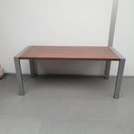 Ahrend Portal bureau - 180x80 cm - bruin eiken blad/grijs fr, Huis en Inrichting, Bureaus, Ophalen of Verzenden, Nieuw