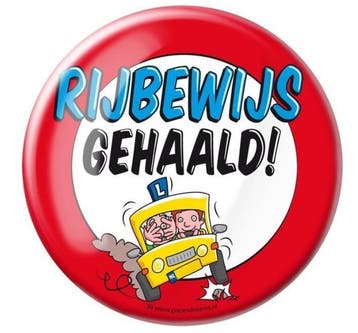 Button xl Rijbewijs gehaald, Verzenden, Nieuw, Feestartikel, Overige