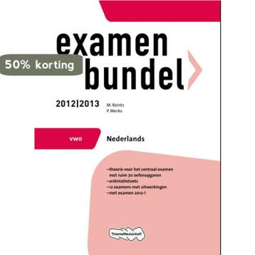 Examenbundel Nederlands Vwo 2012/2013 - P. Merkx, Verzenden, Gelezen, P. Merkx