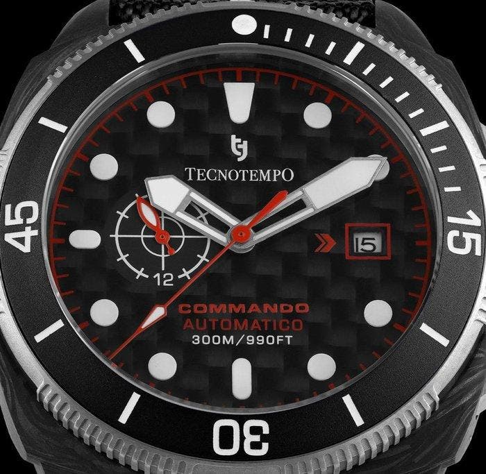 Tecnotempo - Commando - Forged Carbon & Titanium -, Sieraden, Tassen en Uiterlijk, Horloges | Heren