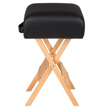 Hocker met 2 rolkussens - zwart, Verzenden, Nieuw
