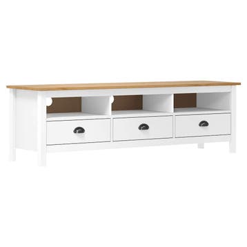 vidaXL Tv-meubel Hill Range 158x40x47 cm massief grenenhout, Minder dan 50 cm, Verzenden, Nieuw, Minder dan 100 cm